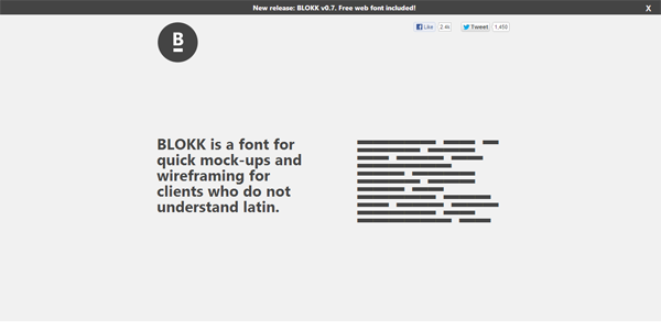 BLOKK font