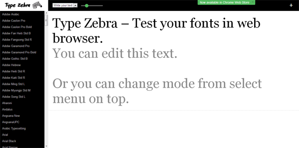 Type Zebra