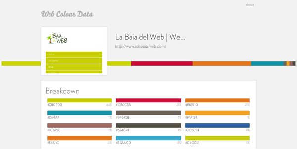 web colour data